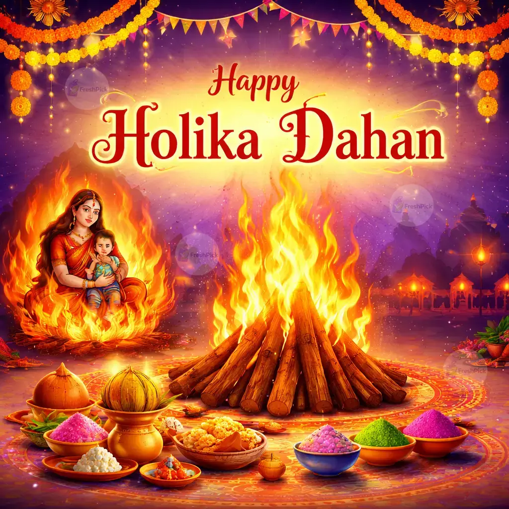 Holika Dahan 02 March 2026 Chhoti Holi ritual bonfire victory of good over evil