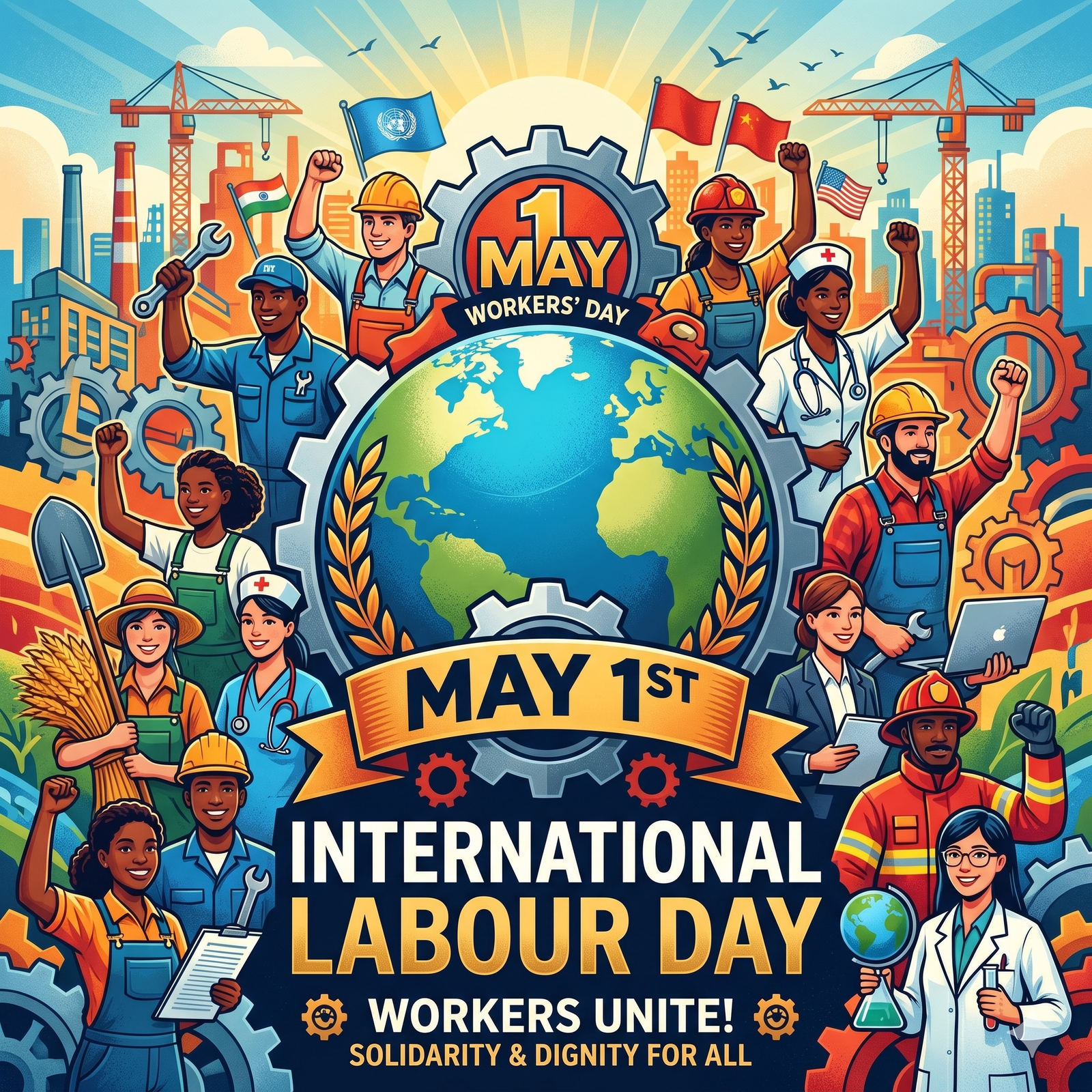 International Labour Day 01 May 2026 May Day Workers Day global celebration
